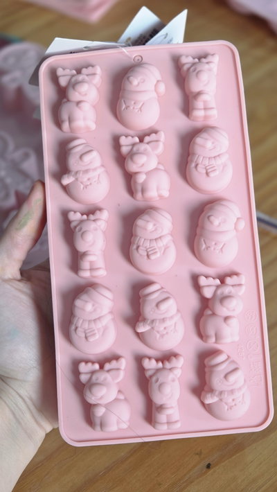 Molde mini personajes navideños 