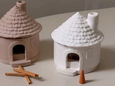 Molde Horno Casita con chimenea
