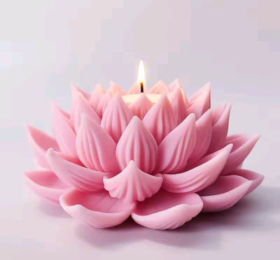 Molde flor de loto vela