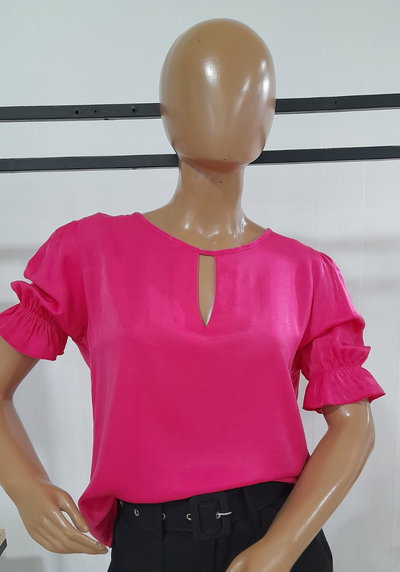 Blusa fibrana rosada
