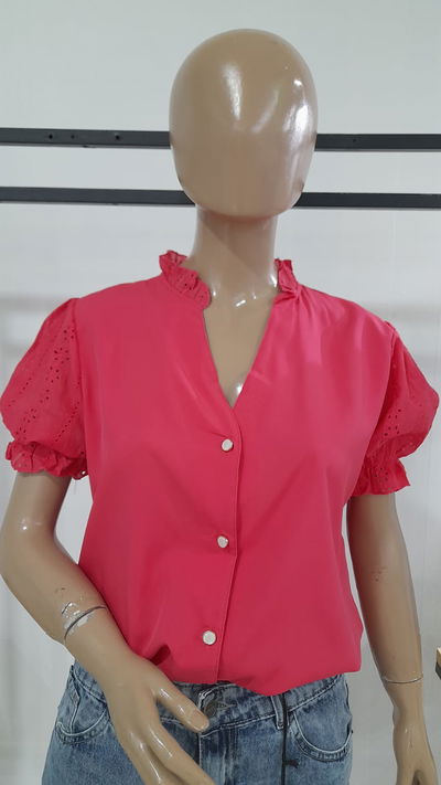 Camisa con manga Broderi