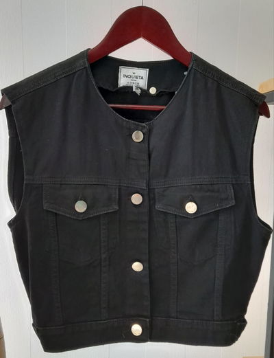 Chaleco jeans Inquieta gris