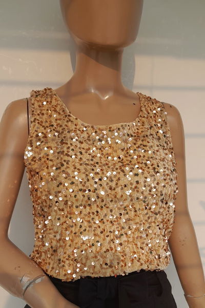 Musculosa Lentejuela Dorada