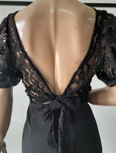 Top encaje princesa con lazo en espalda