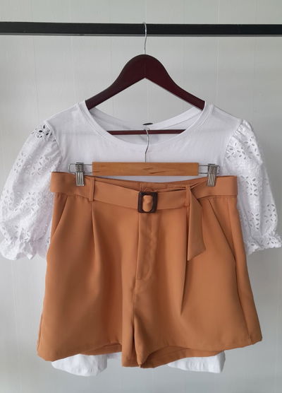 Remera algodón mangas princesa broderie 