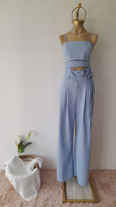 Conjunto lino top + palazo