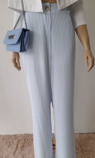 Conjunto a rayas top + palazo
