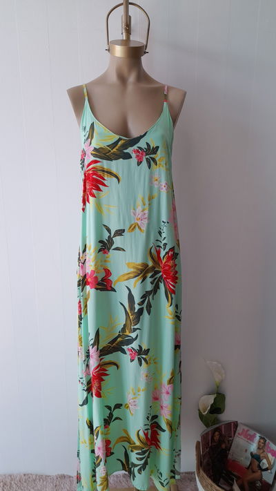 Vestido fibrana estampado