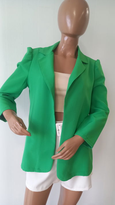 Blazer dama verde manga princesa