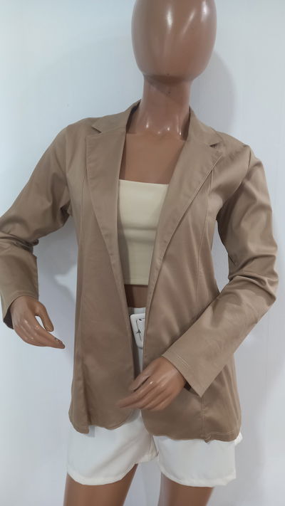 Blazer gabardina beige