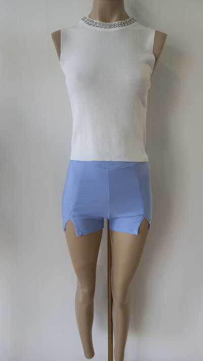 Short dama bengalina celeste