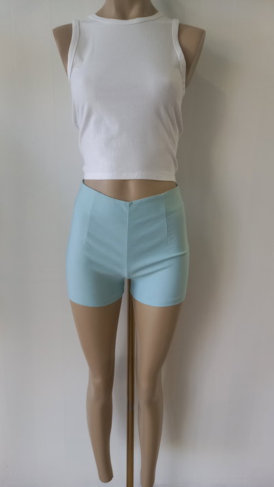 Short dama bengalina celeste