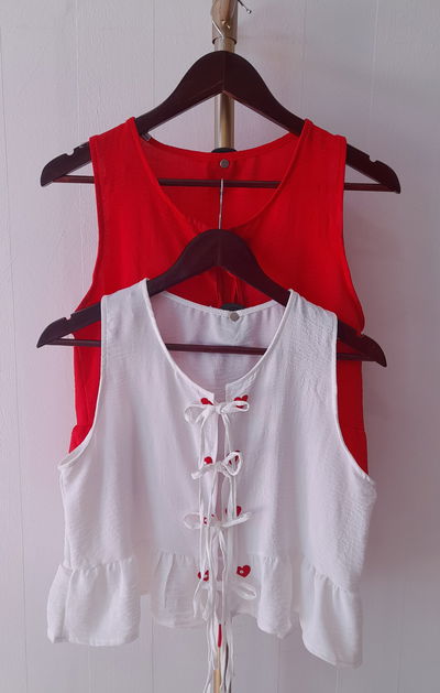 Musculosa c/moños y Corazón