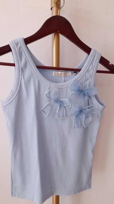 Musculosa morley c/moño tul y stras