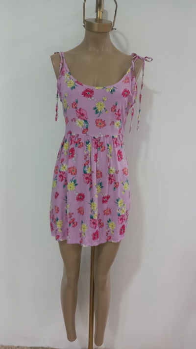 Vestido fibrana estampado