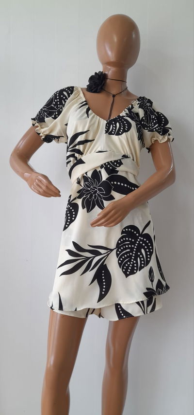 Monito vestido gaza estampado