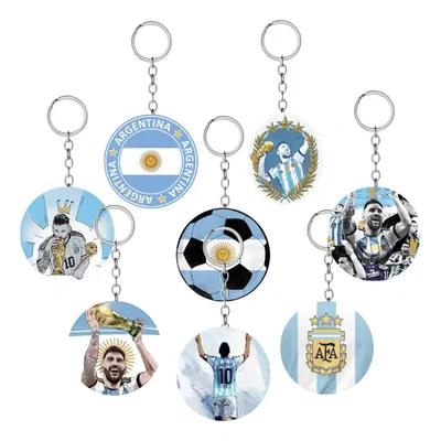 20 Llaveros Redondos De La Selección Arg de Fútbol - 38mm - Surtidos