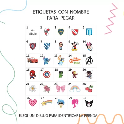 Etiqueta Escolar Personalizada Cinta Con Nombre X20 P/pegar