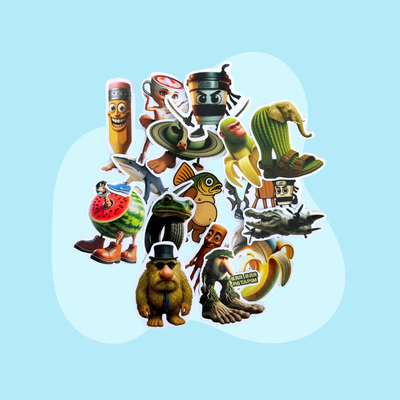 15 Stickers Brainrot - Tralalero Tik Tok