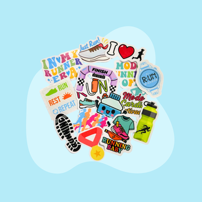 15 Stickers Running