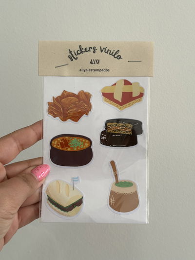 Plancha de Stickers Comida Argentina