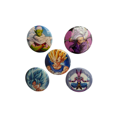5 Pines Prendedores - Dragon Ball