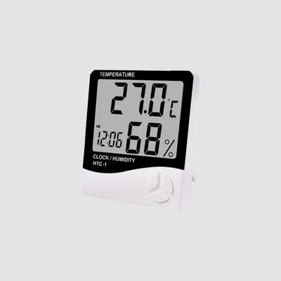 Termohigrómetro Medidor De Temperatura, Humedad y Reloj