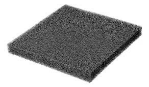 Esponja Filtrante Porosa Negra 45x45x2 cm altura