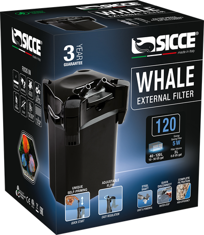 FIltro Canister Botellon Sicce Whale 120 Blanco 40/120lts