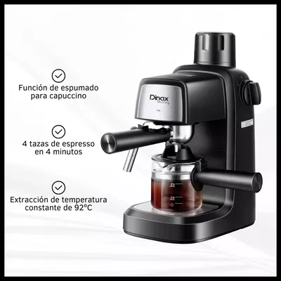 Cafetera Espresso Dinax 3.5 Bar 1000w Vaporizador Cappuccino Latte 