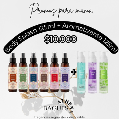 Combo body splash 125ml + aromatizante ambiental oriental 125ml