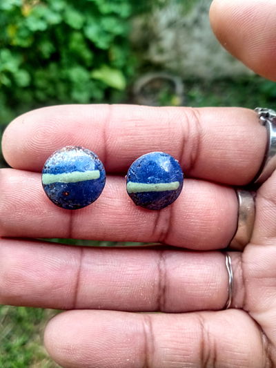 Aros esmaltado azules  2.0