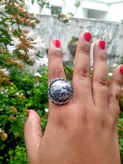 Anillo  jaspe cebra 