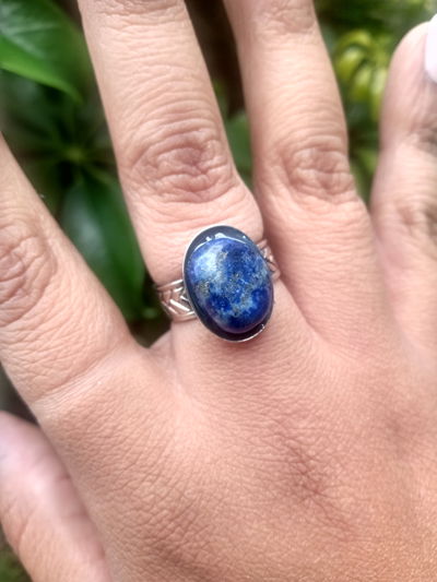 Anillo Lápizlasuli simple  "Winona"