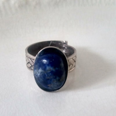Anillo Lápizlasuli simple  "Winona"