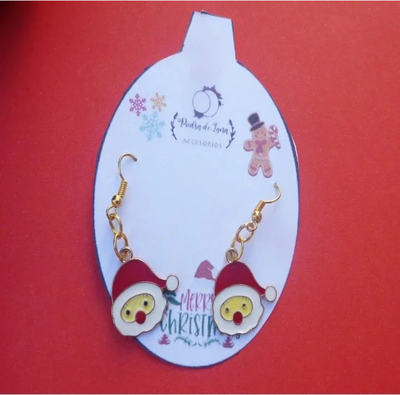 Aros pasante de cara de papa noel