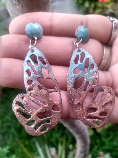 Aros  alas de mariposas 