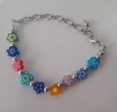 Pulsera de  flores 