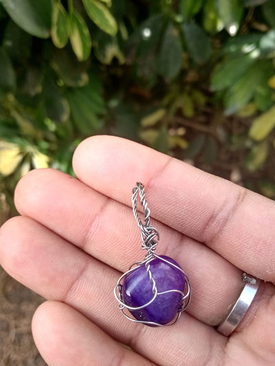 Dije ágata violeta chica