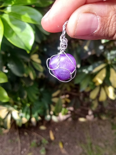 Dije ágata violeta chica