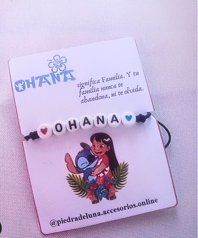 Pulsera ohana de Lilo & Stitch 