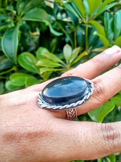 Anillo obsidiana XL