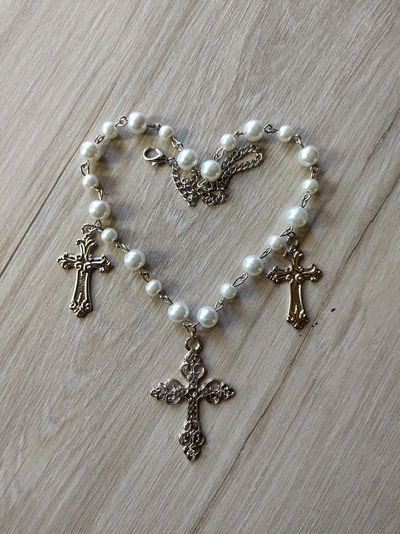 Collar Rebbeca - Acero (cruces de material fundición)