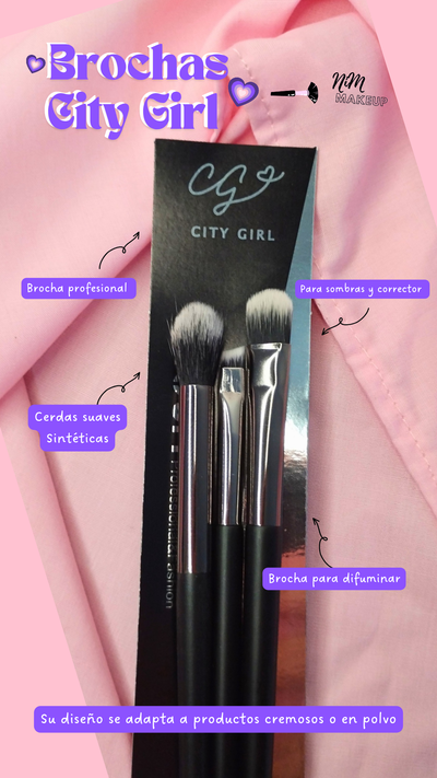 Set de 3 brochas City Girl (FB-20L-3)
