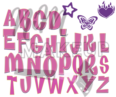 Plantilla de stickers "ABC Bratz" (Producto digital - Entrega inmediata por mail)