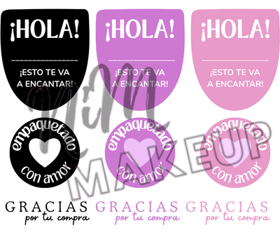 Plantilla de stickers para packaging (Producto digital - Entrega inmediata por mail)