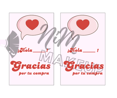 Tarjetas "Gracias por tu compra" (Producto digital - Entrega inmediata por mail)