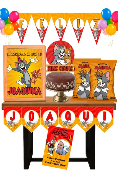Tom y Jerry Cotillón Infantil Personalizado