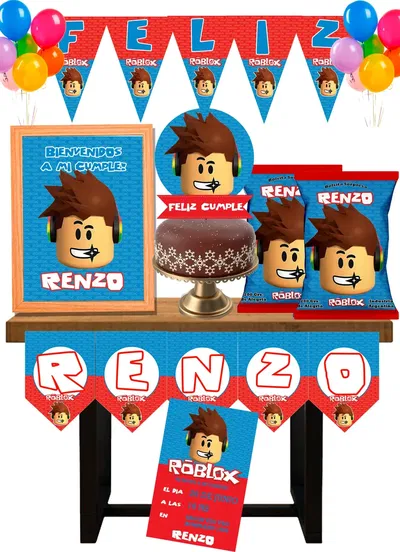Roblox Cotillón Infantil Personalizado