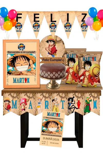 One Piece Cotillón Infantil Personalizado
